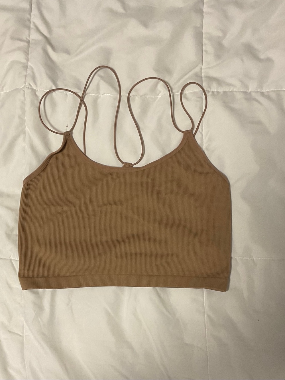Bozzolo Ribbed Tank Top in Brown